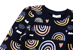 Name It dark sapphire rainbow sweatshirt 